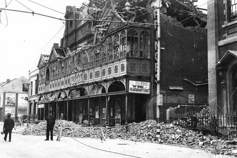 Prince's Theatre in Lake Road hit by a bomb during the Second World War in August 1940. The News Portsmouth PP1368