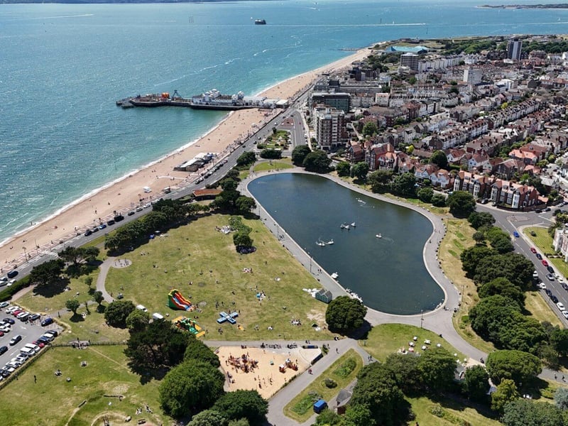 Canoe Lake and South Parade Pier looking stunning in the sunshine. Picture: My Portsmouth By Drone