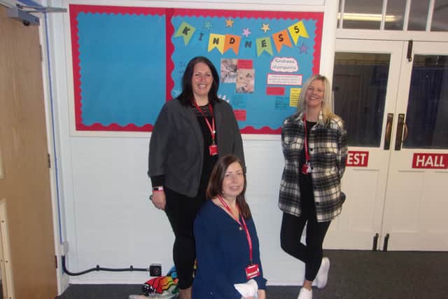 Portsdown Primary School teaching staff (l to r) Sue Thomas, Carey Knight and Mandy O'Brien.