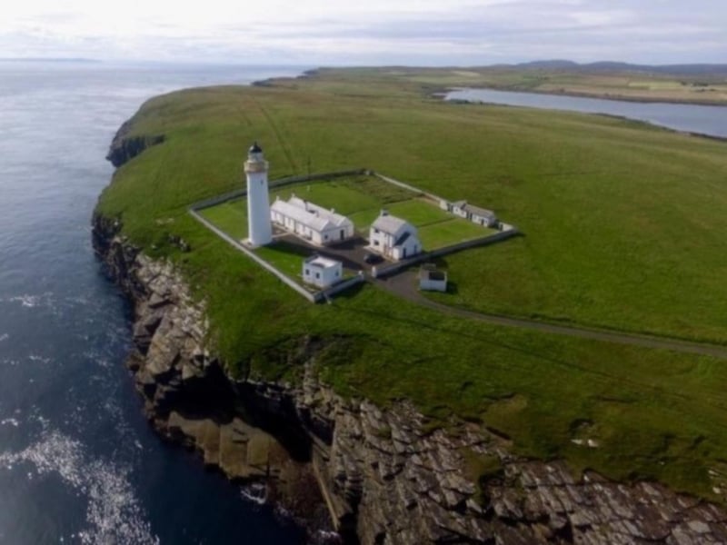 The cottage looks over the Pentland Firth in Orkney.