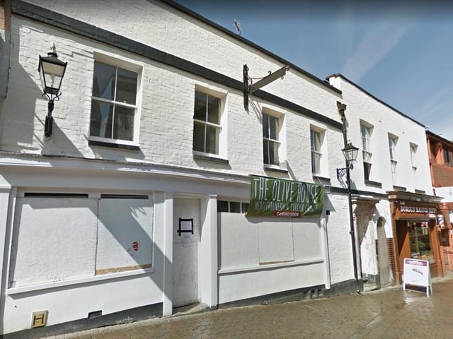 The Olive House in Church Street, Basingstoke, is ranked seventh for best cuisine by OpenTable for its Mediterranean food. Pictured is the store before it opened in 2018.
