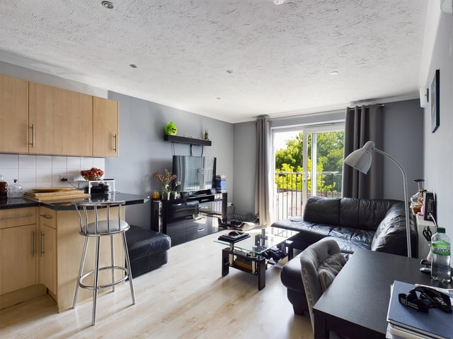 The flat has been completed with a modern and stylish design