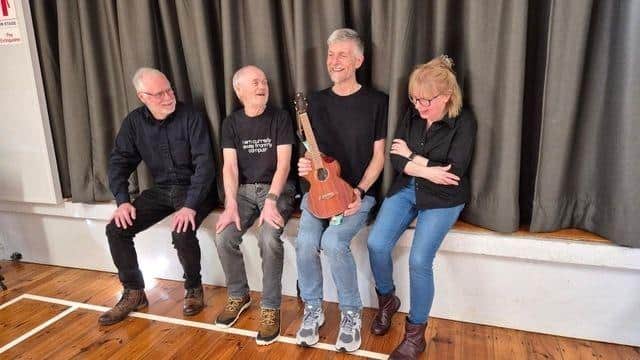 The advanced part of the group Just having a break between rehearsals
