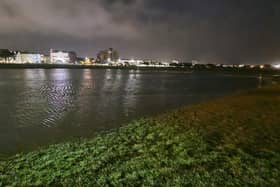 Flooding in Southsea Common last night as Storm Ciaran hits city. Picture: Portsmouth Police.