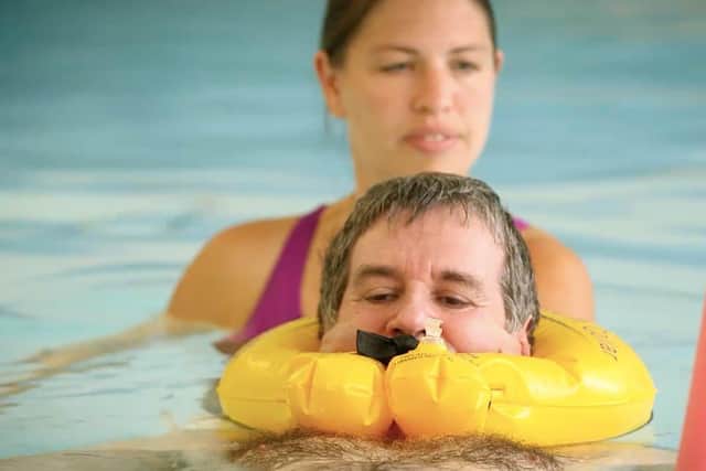 Paul Lacey in the pool Picture: Solent Difference