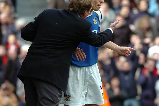 Harry Redknapp gives Gary O'Neil instructions against Fulham in April 2006. Picture: Matt Scott-Joynr
