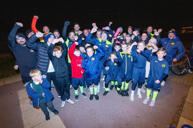 Pictured: Stanlie Hopkins with the Moneyfields Under 11 team in Southsea

Picture: Habibur Rahman