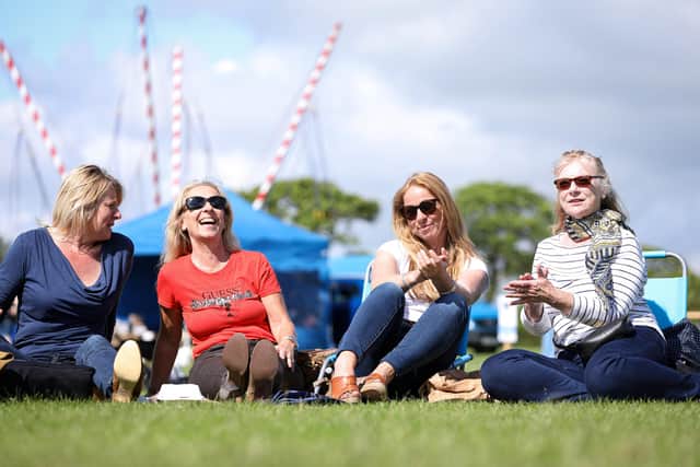 From left, Clare Weaver, Tonia Thompson, Miranda Morgan and Gaynor Panagiotidis. WAVE music festival, Hayling Island back in 2021.