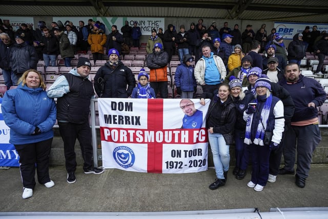 Pompey were accompanied by more than 1,400 supporters for their trip to Sixfields