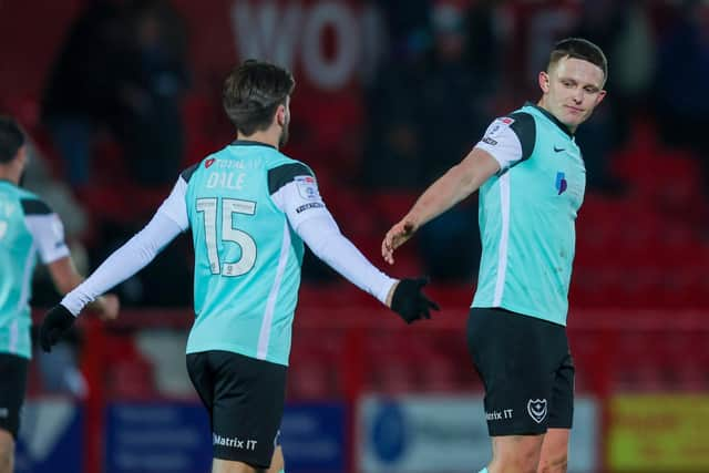 Colby Bishop after refusing to celebrate his goal against Accrington.