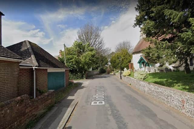 The man was detained in Bidbury Lane, Havant. Picture: Google Street View.