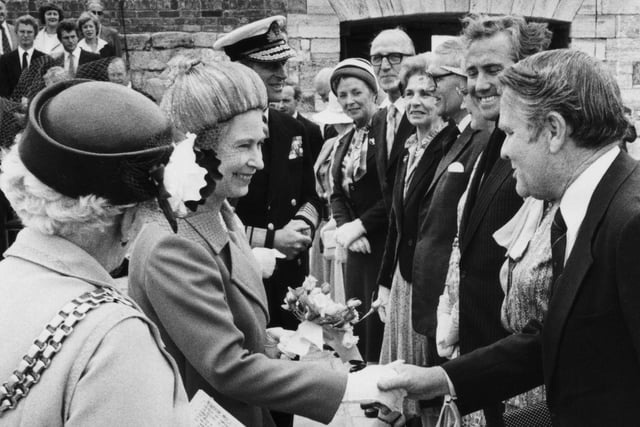 Queen Elizabeth in Portsmouth on the 11th July 1980.