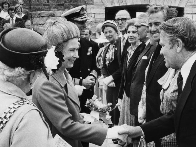 Queen Elizabeth in Portsmouth on the 11th July 1980.