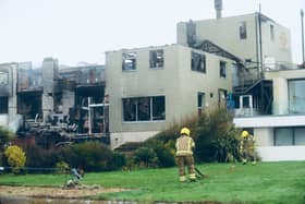 The Osborne View fire Crews from Fareham, Gosport, Cosham, Portchester, Southsea, Eastleigh, Hightown, Beaulieu, Romsey and Ringwood were called to tackle a significant fire in the roof space of the three-storey Osborne View hotel and restaurant. Picture: Sarah Standing