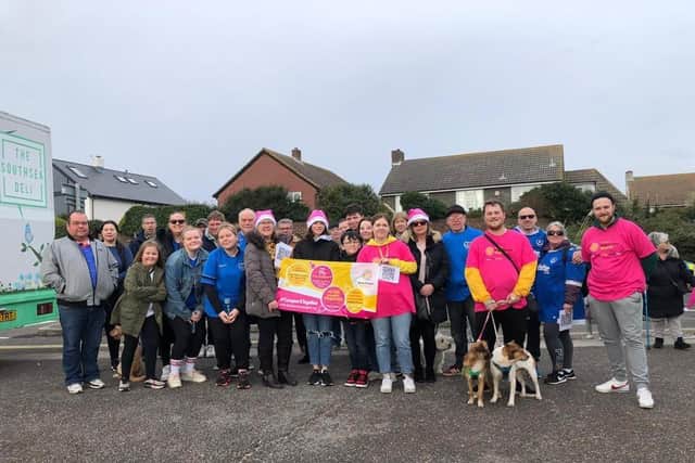 Family and friends of Mick Hansford from Portsmouth who died from a brain tumour in 2021 walked a sponsored 10km walk on New Year's Day - on what would have been his 60th birthday 