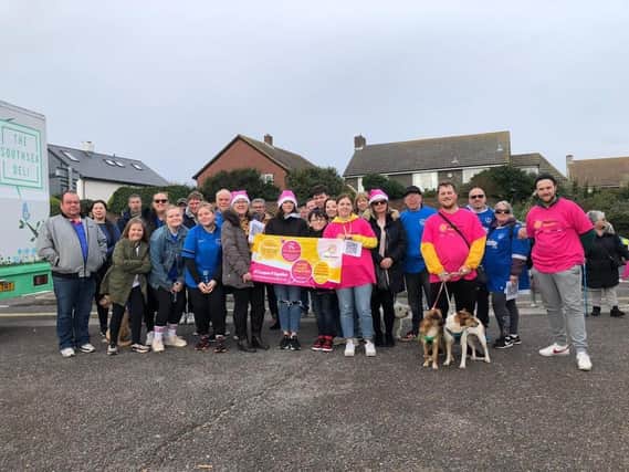 Family and friends of Mick Hansford from Portsmouth who died from a brain tumour in 2021 walked a sponsored 10km walk on New Year's Day - on what would have been his 60th birthday