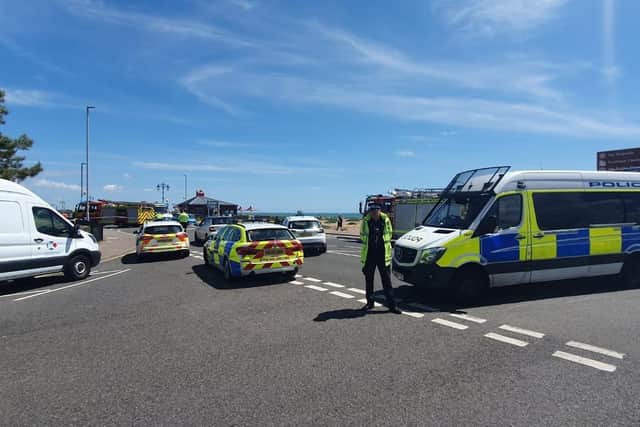 Emergency services close off Eastney Esplanade Picture: Habibur Rahman