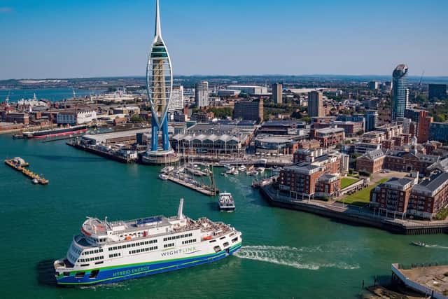 Victoria of Wight leaving Portsmouth Harbour