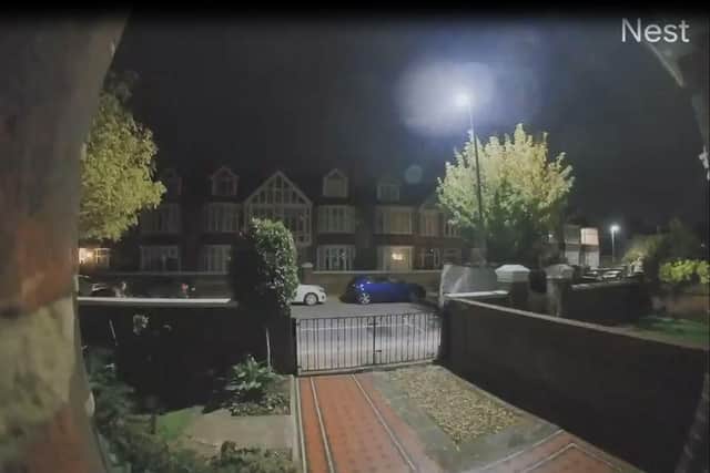 A still taken from Andrew Wharton's video doorbell on October 29, 2021