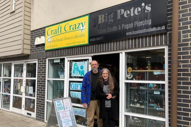 Peter and Anne Fisher, from Craft Crazy in West Street Fareham.
Picture: Kimberley Barber