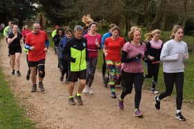 Runners make their way around the Havant parkrun course Picture: Keith Woodland (050321-15)