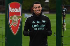 Miguel Azeez is glad to be back at Arsenal after an unproductive loan stay at Pompey over the first half of the season.    Picture: David Price/Arsenal FC via Getty Images