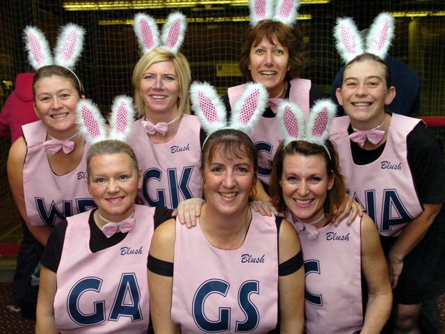 Blush , who played in Division Three of the Portsmouth Tuesday League in 2004, take part in that year's BBC Children in Need Tournament at the Mountbatten Sports Centre.
