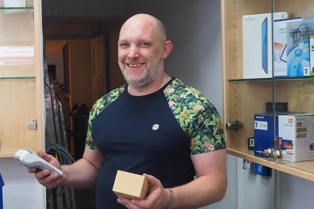 Paul Joel in his IT Shop, Tech Check in Kingston Road, Fratton, Portsmouth. Picture: Habibur Rahman