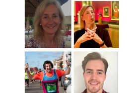 NHS Volunteersfrom top left, clockwise, Stella Pace, Lesley Weatherson, Callum Warner and Tom Cotterill
