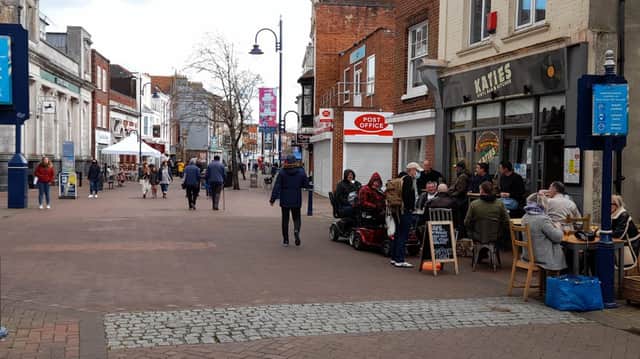 Non-essential shops, pubs and gyms reopen on April 12, 2021 as the latest coronavirus lockdown restrictions are loosened.
Gosport High Street
Picture: David George