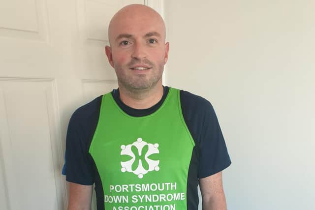 Ed Davenport is running for the Portsmouth Down Syndrome Association.