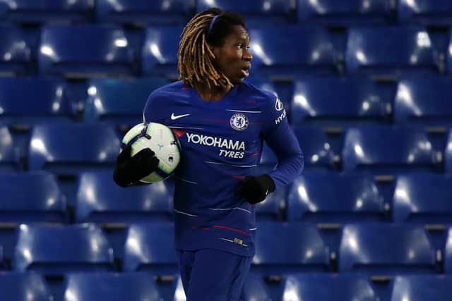 Tariq Uwakwe spent a week with Pompey in November amid talks of a permanent move to the club in January . (Photo by Naomi Baker/Getty Images)