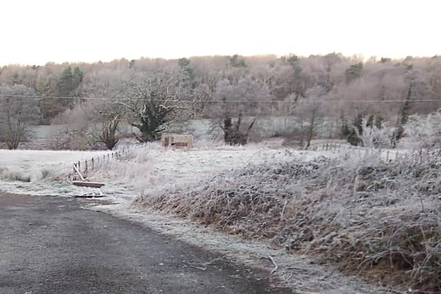 A frosty start in the Meon Valley in Hampshire on January 19, 2020