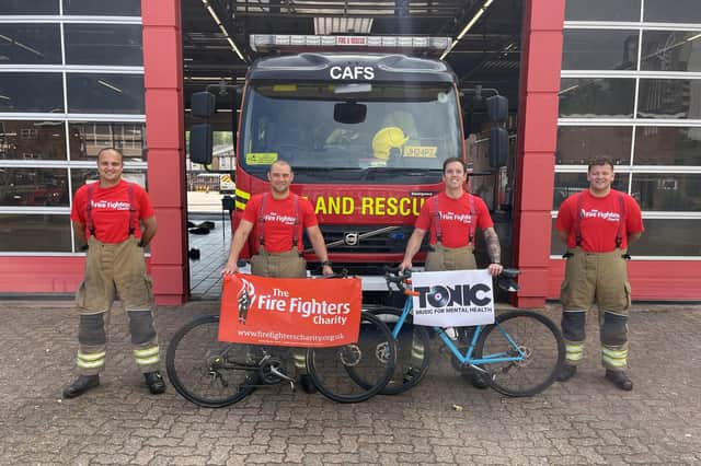 Firefighters Dan Reeks, Brad Yates, James Johnson and Nico Razzell are doing the Pilgrimage of Pain.