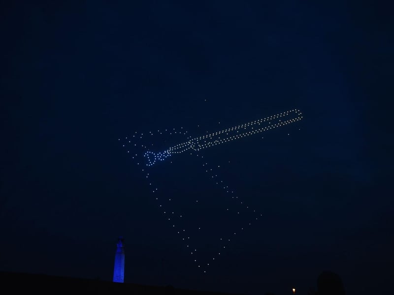 The drones recreated the letter-writing which many of the men did before heading over to Normandy