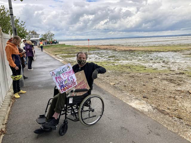 Aquind protester Steve Kingett