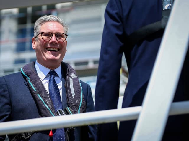 Sir Keir Starmer visits Portsmouth Historic Dockyard during Labour's general election campaign
Picture: Chris  Moorhouse (050624-070)