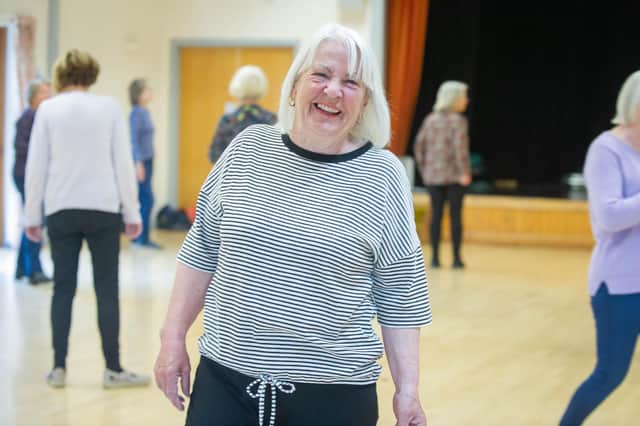 Coordinator Jenny Bishop at Havant U3A's first physical line-dancing session back at Bedhampton Community Centre. Picture: Habibur Rahman
