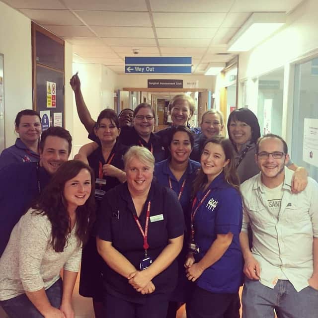 Nurses on E3 Ward at Queen Alexandra Hospital had been looking to raise £250 for lockers in which to keep their belongings.