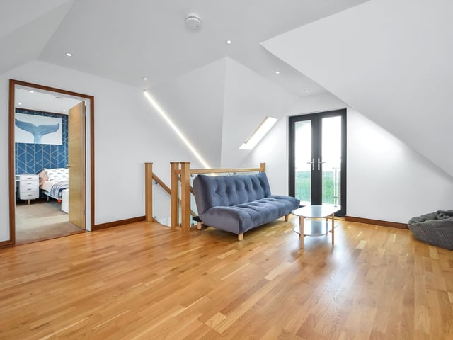 One of the viewing rooms overlooking the Solent