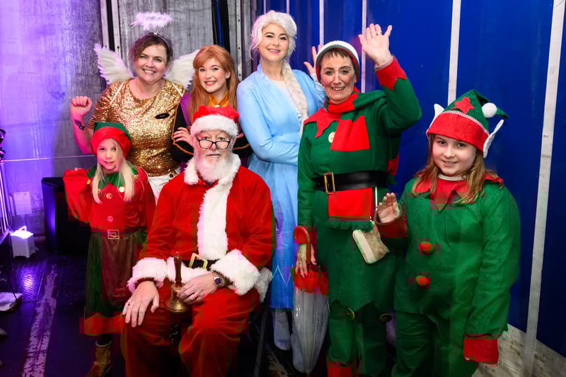 Santa and friends at the Wickham Christmas lights switch on and fayre