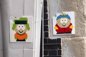 Pieces of Lego artwork, created by artist Gosport Bricksy, have been vandalised. Picture: Gosport Bricksy.