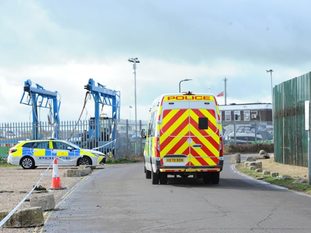 The aftermath at the RNLI in Ferry Road, Eastney, Portsmouth, on Monday, September 7, 2026, after hundreds of protestors descended on Portsmouth vowing to prevent 140 migrants who arrived in a small boat stepping onto dry land.
Picture: Sarah Standing (070926-897)