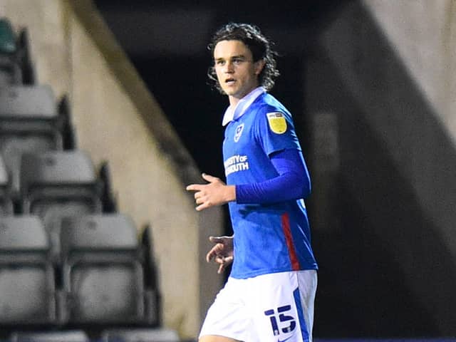 Rasmus Nicolaisen has played seven times for Pompey since his loan move to Fratton Park. Picture: Graham Hunt/ProSportsImages