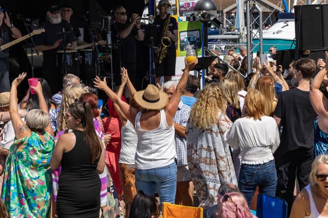 The crowd at the Totally Tributes show at Port Solent.
Picture: Mike Cooter (290723)