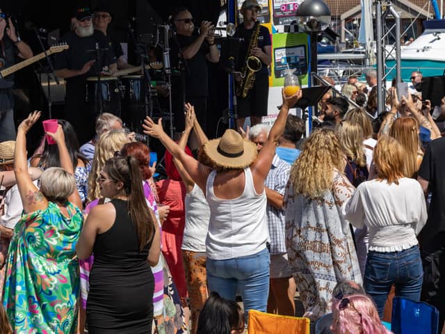 The crowd at the Totally Tributes show at Port Solent. 
Picture: Mike Cooter (290723)