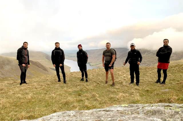 Josh Harris, with his band of brothers from Portsmouth, who completed the three peaks challenge in August in memory of Josh's sister, Nicola. Picture: Courtesy of Josh Harris