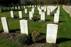 Part of the Commonwealth War Graves Commission Cemetery, Thorney Island.  Picture: Edwin Amey.