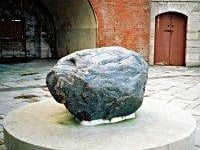 During the Russian War of 1854 a landing party from HMS HECLA was attacked. It is said that many would have died had it not been for the courage of two sailors who took cover behind a stone to kept the enemy at bay until the safety of the whole party was assured. The ship's Captain Hall had the boulder carried to his ship and taken to Portsmouth. It is on display in Old Portsmouth close to the Round Tower.