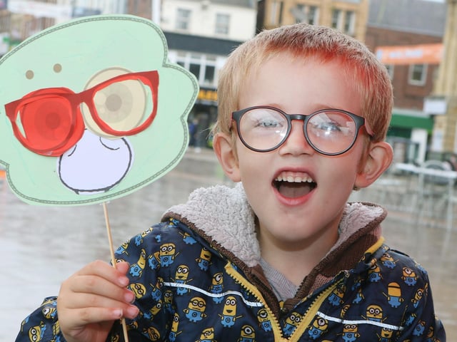 This lad, Dylan Baxter, had a great time making masks when Mansfield Market Place hosted free family entertainment last summer. Now there's more on Saturday, from 10 am to 4 pm, when you can join in balloon-modelling, vegetable-painting, hoola-hooping and face-painting. There's a circus workshop too among all your favourite stalls.
